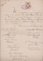 1890. DANMARK. Document Related To The Distribution Of Inheritance On 1 Handwritten P... () - JF367123 - Fiscaux