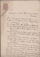 1889. DANMARK. Document Related To The Distribution Of Inheritance On 2 Handwritten P... () - JF367124 - Fiscaux