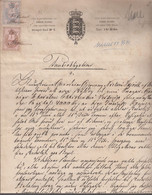 1881. DANMARK. Panteobligation With DANMARK STEMPELMÆRKE 1 KRONE + 4 KRONER 7/4 1881.... () - JF367125 - Fiscaux