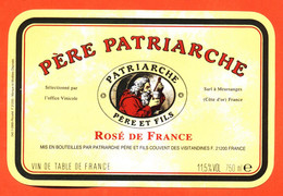étiquette De Vin Rosé De France Père Patriarche à Couvent Des Visitandines "  75 Cl - Rosé (Schillerwein)