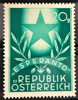 AUSTRIA 1949 - MLH - ANK 947 - Esperanto - Neufs