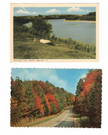 2 Different BRANDON, Manitoba, Canada, 1  PECO WB & 1 Old Chrome Postcard - Brandon