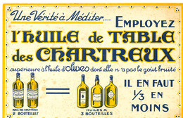 BU 1959 /   BUVARD-   L'HUILE DE TABLE DES CHARTREUX    ( 20,50 Cm X 13,50 Cm) - Liquor & Beer