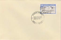 Guernsey - Alderney 1971 Postal Strike Cover To Ulster Bearing Viscount 3s Overprinted Europa 1965 - Non Classés