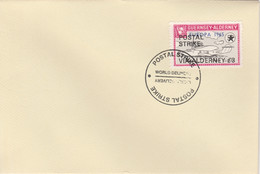 Guernsey - Alderney 1971 Postal Strike Cover To Alderney Bearing Flying Boat Saro Cloud 3d Overprinted Europa 1965 - Unclassified