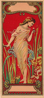 ***  ETIQUETTE *** 19 Eime - Chromo Litho Parafinée - Façon Mucha - Pour Repiquage - Pur Style Art Nouveau - Art Nouveau