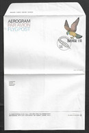 Sweden Aerogram 1975 Kestrel Bird Par Avion Postal Stationery Postal Paid Feather Postmark - Altri & Non Classificati