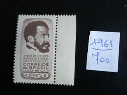 Brésil 1961 - Visite De L'Empereur D'Ethiopie - Y.T. 700  - Neuf (**) Mint (MNH) Postfrisch (**) - Otros & Sin Clasificación