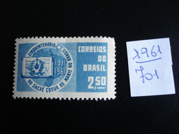 Brésil 1961 - Cinquantenaire Du Sacré Coeur De Marie - Y.T. 701  - Neuf (**) Mint (MNH) Postfrisch (**) - Altri & Non Classificati