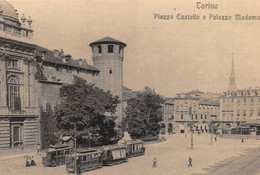 011359 "TORINO-PZA CASTELLO E PALAZZO MADAMA" ANIMATA, TRAMWAY. PROVA DI STAMPA '70. CART NON SPED - Palazzo Madama