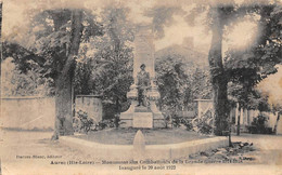 Thème: Monuments Aux Morts  Ou Lanterne Des Morts Ou Combattants 1870  :   Aurec   43        (Pli Voir Scan) - Monumentos