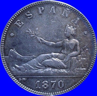 ESPANHA - 5 PESETAS 1870 SNM REGARDEZ L ETAT SILVER 2020 - Zonder Classificatie