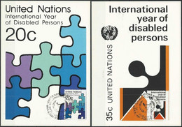 UNO NEW YORK 1981 Mi-Nr. 367/68 Maximumkarten MK/MC - Tarjetas – Máxima