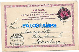 145630 SWEDEN SVERIGE YEAR 1898 CIRCULATED TO GERMANY POSTAL STATIONERY NO POSTCARD - Other & Unclassified