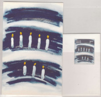GREETING POST ENVELOPE WITH CARD FROM INDIA /HAPPY DIWALI(FESTIVAL OF LIGHT) /CANDLES - Enveloppes