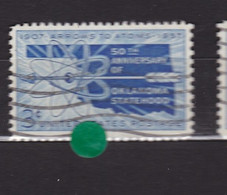 USA STAMPS :  50 Years Oklahoma Statehood, Map, Arrow And Atom Diagram   Sn:US 1092,  Used  Année 1957 - Other & Unclassified