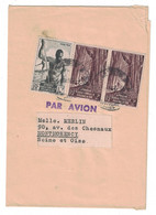 AFFRANCHISEMENT À 14F Avec TIMBRES AEF AFRIQUE EQUATORIALE FRANÇAISE Sur BANDE DE JOURNAL OBLITERATION BRAZZAVILLE AVION - Brieven En Documenten