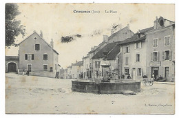 CPA COUSANCE, LA PLACE, PETITE ANIMATION DEVANT L'HOTEL DU CENTRE, CAFE, JURA 39 - Other & Unclassified