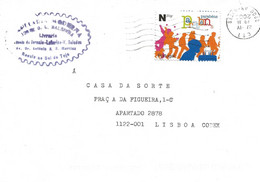 TIMBRES - STAMPS - BRIEFMARKEN- FRANCOBOLLI- SELLOS- LETTRE AVEC CODE À BARRE - PORTUGAL - 2006 - FÉLICITATIONS - GÂTEAU - Briefe U. Dokumente