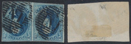 Médaillon - N°11 En Paire Margée Obl Ambulant "N.I" (Nord N°1) - 1858-1862 Medaillen (9/12)