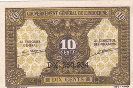 INDOCHINE FRANCAISE :   :  Billet De 10 Cents  Neuf TTB - Indochina