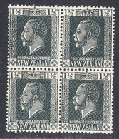 New Zealand 1915-33 Mint Mounted, Block, Perf 14x15, Sc# ,SG 436 - Unused Stamps