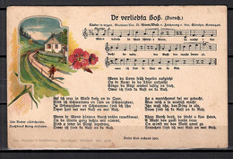 Karte Aus Dem Erzgebirge (Zwönitz); Liedtext: Dr Verliebta Boß (Der Verliebte Bursch) Von 1925; B-596 - Waldenburg (Sachsen)