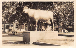 011461 "LEEUWARDEN - FRISIA - MONUMENT FRIES RUNDVEE STAMBOEK"ANIMATA, AUTO '50, VERA FOTO.  CART  SPED 1957 - Leeuwarden