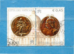 Vaticano ° - 2006 - Ampliamento Della Basilica Di San Pietro -   Unif. 1418-1419.  Usato - Usados