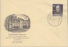 Berlin Mi Nr.100 Wilhelm Von Humboldt - Amtlicher Ersttagsbrief  2.5.1953 - 1948-1970