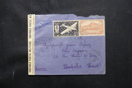 RÉUNION - Enveloppe En Recommandé De St Denis Pour La France En 1945 Avec Contrôle Postal - L 74948 - Cartas & Documentos