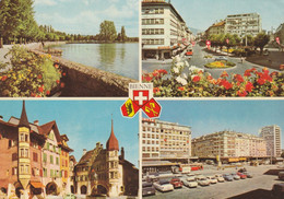 Biel / Bienne; Mehrbildkarte; Trolleybus, Bus, Autobus; Sehe Scans: Schönes Stempel 'Foire De  Chaindon Reconvilier' - Bienne