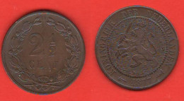 2,5 Cents 1877 Paesi Bassi Nederland Olanda Pays-Bas Koningrijk Cents 2 -1/2 Netherland - 1849-1890 : Willem III