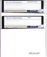 MICROSOFT FLIGHT SIMILATOR VERSION 3.0 (1988) - 2 Diskette 5 ¼ - 3.5 Disks