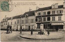 CPA SOISY-sous-MONTMORENCY - Place De La Fontaine Et Entrée De La (65515) - Soisy-sous-Montmorency