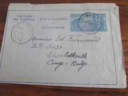 1 AEROGRAMME à 4FR Oblitéré OHEY Pour Le Congo Belge En 1948 - Brieven En Documenten