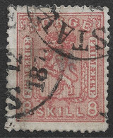 1858 NORWAY NORWEGEN - 8Sk Mi.Nr. 15b - USED GEBRAUCHT - Cat. 350€ - Gebraucht