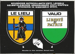 CPSM -- Blason - Autocollant- Suisse - Schweiz  - Vaud -Le Lieu - Le Lieu