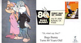 Bugs Bunny 80th Anniversary First Day Cover, With Digital Color Pictorial (DCP) Postmark From Burbank, CA.  #7 Of 10 - 2011-...