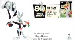 Bugs Bunny 80th Anniversary First Day Cover, With Digital Color Pictorial (DCP) Postmark From Burbank, CA.  #9 Of 10 - 2011-...