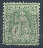 Sitzende Helvetia 40, 25 Rp.grün  ENNENDA       1880 - Otros & Sin Clasificación