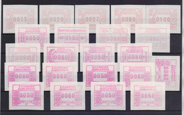 GREECE 1984-1991 FRAMA LABELS COLLECTION OF 22 MNH STAMPS - Timbres De Distributeurs [ATM]