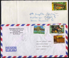 POLYNESIE - PAPEETE / 2  LETTRES AVION POUR L ALLEMAGNE (ref 3266) - Covers & Documents