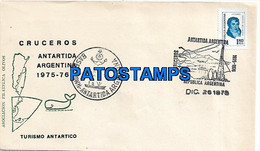 146226 ARGENTINA BUENOS AIRES COVER YEAR 1975 CANCEL ANTARTIDA ANTARCTICA CRUCEROS BASE BROWN NO POSTAL POSTCARD - Other & Unclassified
