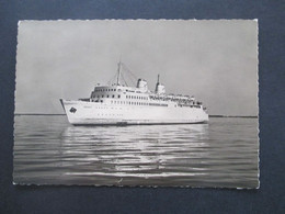 DDR Echtfoto AK Fährschiff Sassnitz Violetter Schiffsstempel MS Sassnitz Und Stp. Sassnitz - Trelleborg Postadombord - Storia Postale