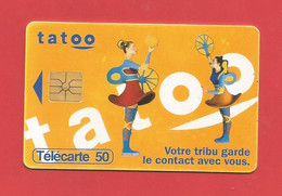 TELECARTE 50 U TIRAGE: 2000 000 EX. France Télécom Tatoo--- X 2 Scan - Telefoni