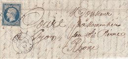 LETTRE. PRESIDENCE N° 10. 13 NOV 1853. ANIANE HERAULT. PC 84. POUR LYON - 1852 Louis-Napoleon