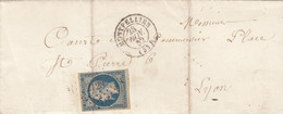 LETTRE. PRESIDENCE N° 10. 28 NOV 1852. HERAULT. MONTPELLIER. PC 2128. POUR LYON - 1852 Louis-Napoleon