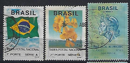 Brazil 1991-93  NVI  (o) Mi.2419,2457,2557 - Used Stamps