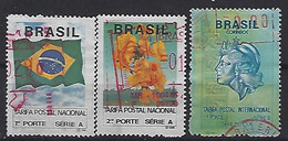 Brazil 1991-93  NVI  (o) Mi.2419,2457,2557 - Used Stamps